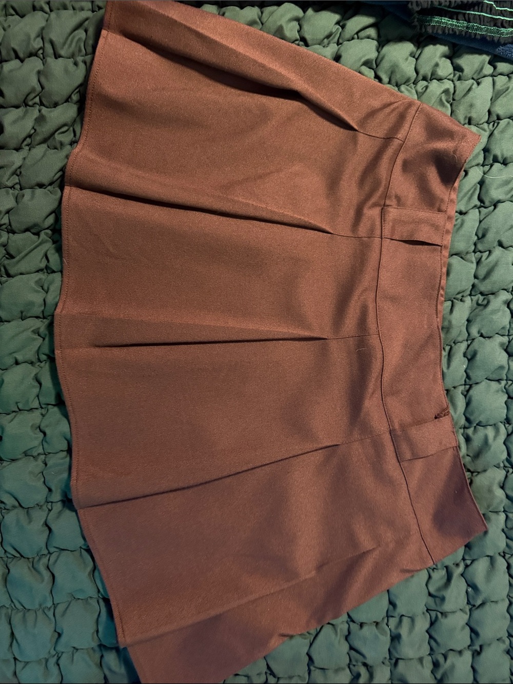 Target Pleated Skater Skirt in Rust